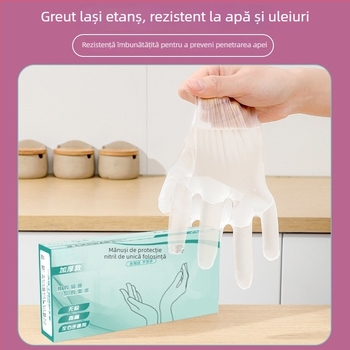 Mănuși de unică folosință, TPE, alimentare, nitril, îngroșate, impermeabile și rezistente la ulei, pentru bucătărie