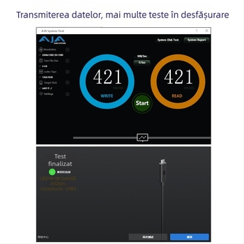 Cablu VR pentru Oculus Quest 3 – USB 3.0 / Type-C, încărcare rapidă PD, 60W maxim, TPE