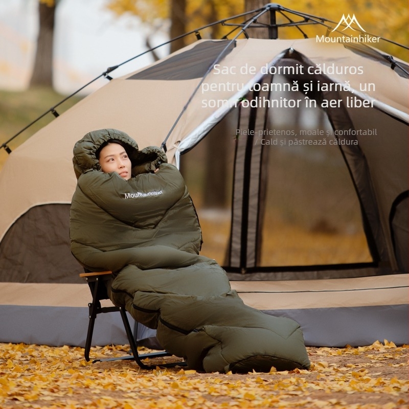 Shanzhike sac de dormit de tip mumie pentru camping în aer liber — izolație caldă, multifuncțional