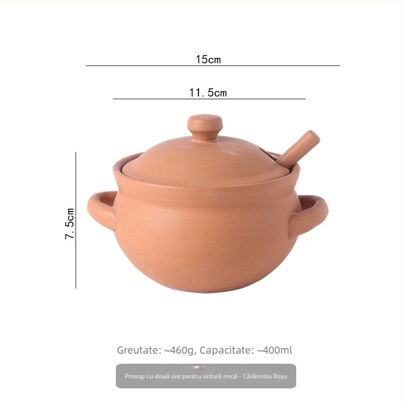 Borcan ceramic de ulei cu capac și linguriță, stil japonez pentru condimente lichide, rezistent la temperaturi înalte, personalizare disponibilă