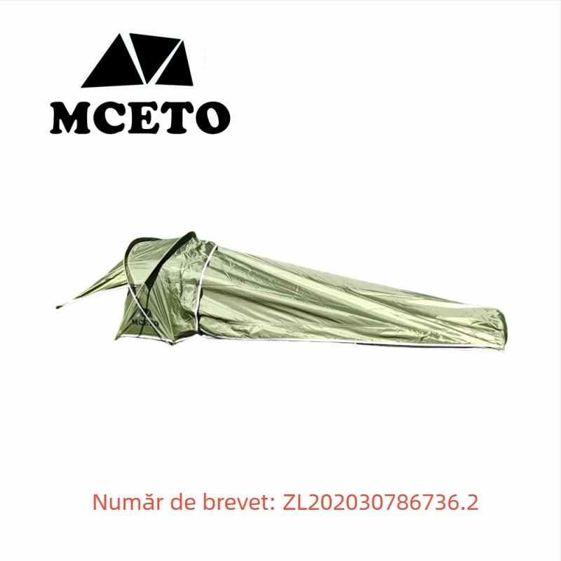 Cort tip tunel ultraușor, strat unic, pentru camping în patru anotimpuri | 0,9 kg, stâlpi din aluminiu, poliester rezistent la rupere