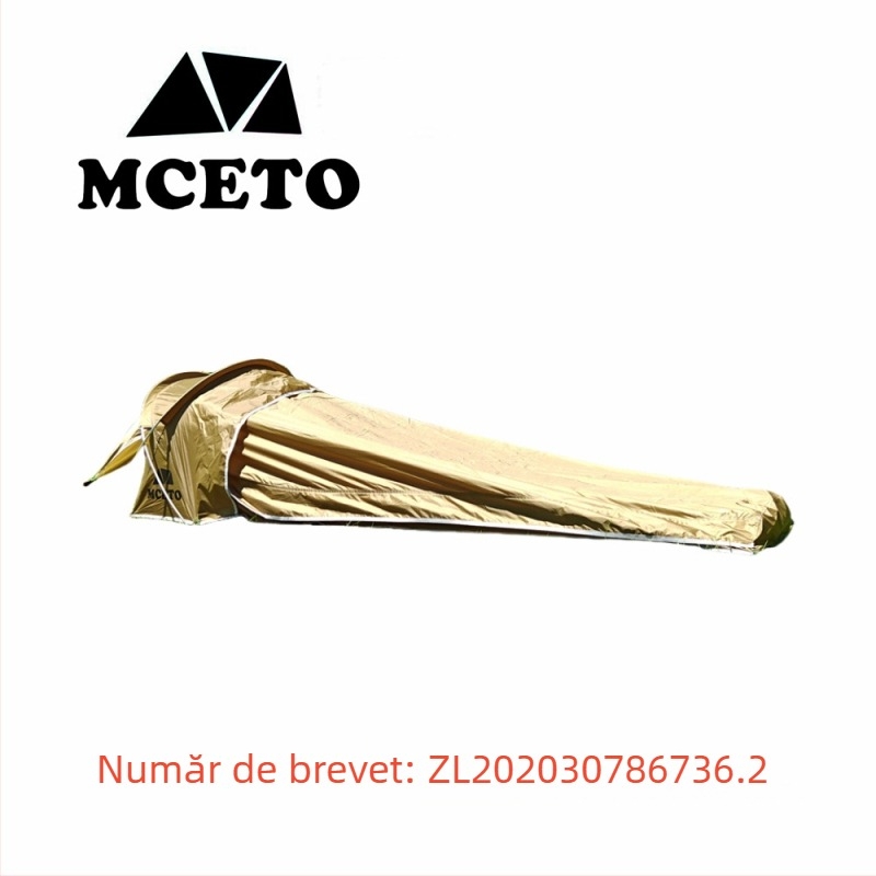 Cort tip tunel ultraușor, strat unic, pentru camping în patru anotimpuri | 0,9 kg, stâlpi din aluminiu, poliester rezistent la rupere