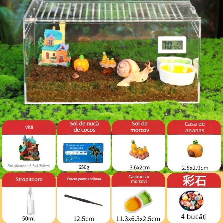 Habitat din plastic pentru animale mici, cu izolație transparentă groasă — cutie de creștere