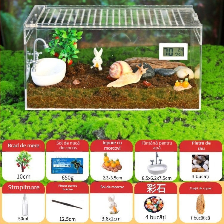 Habitat din plastic pentru animale mici, cu izolație transparentă groasă — cutie de creștere