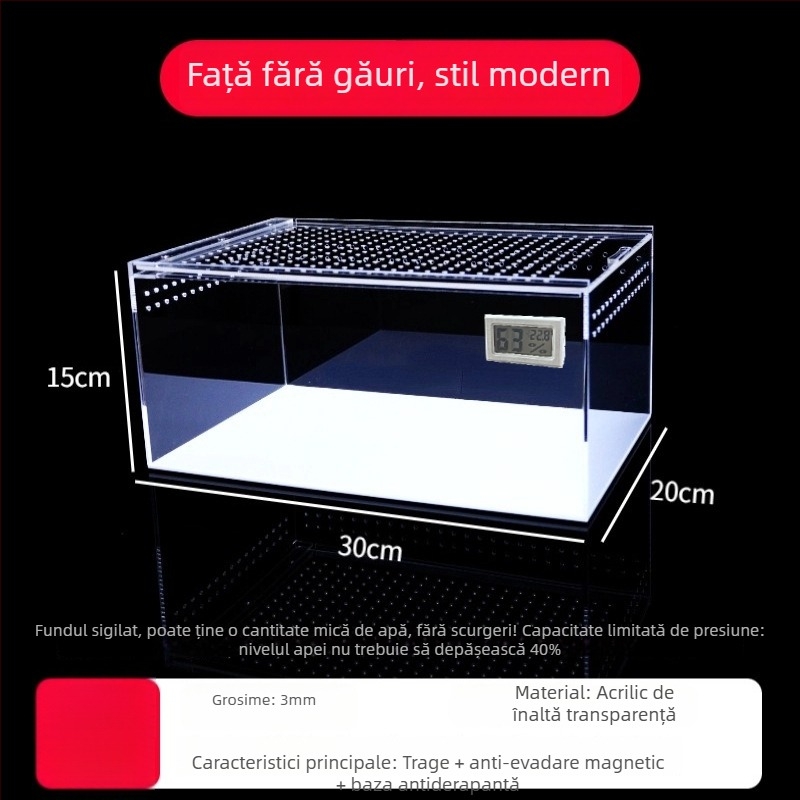 Habitat din plastic pentru animale mici, cu izolație transparentă groasă — cutie de creștere