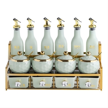 Set ceramic de borcane pentru condimente — pentru ulei, sare, sos și oțet