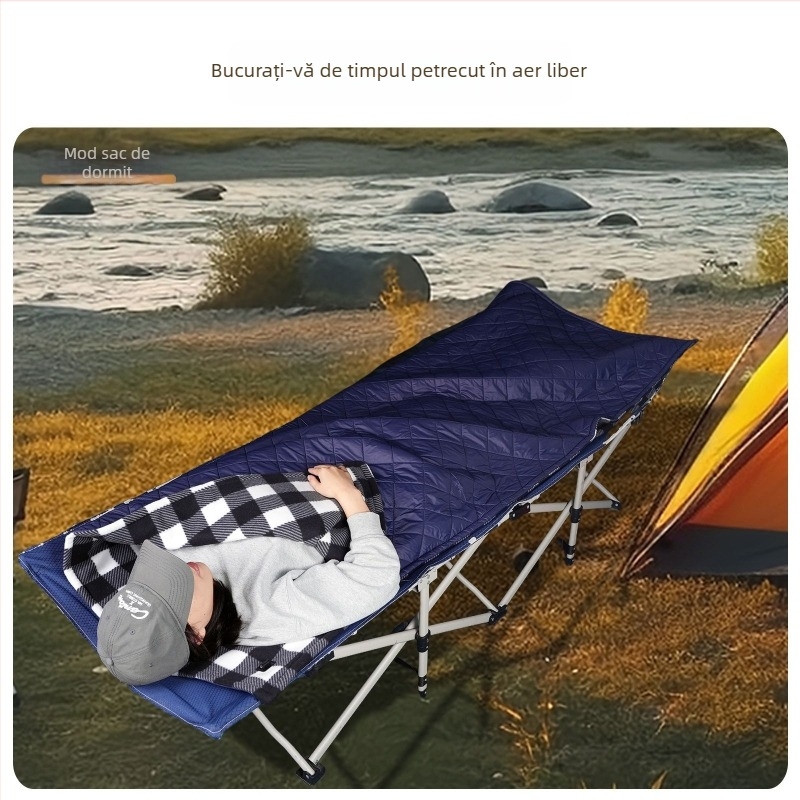 Cuvertă electrică pentru camping cu alimentare de la vehicul, 5V, 10W, 5 setări de încălzire, țesătură sintetică