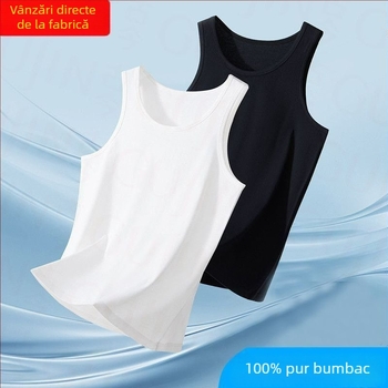 Vesta din bumbac pentru bărbați, 90–95% bumbac, guler rotund, grosimea țesăturii 181–200 g/m²