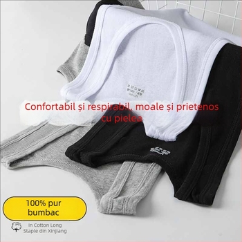 Vesta din bumbac pentru bărbați, 90–95% bumbac, guler rotund, grosimea țesăturii 181–200 g/m²