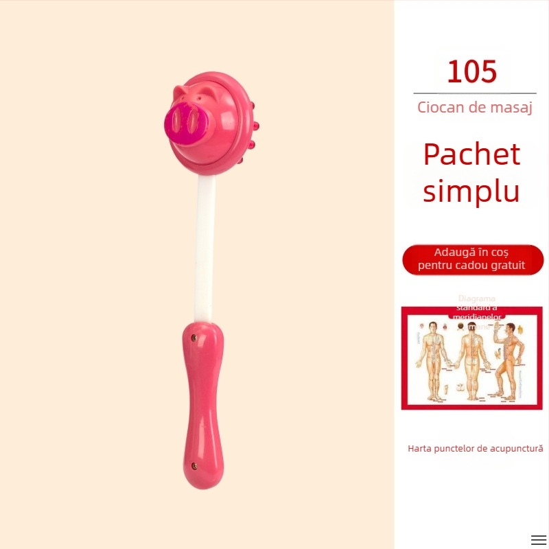 Cioc masaj manual cu două fețe pentru sănătate și fitness; corp din plastic, 210 g, design de tip familie, personalizabil