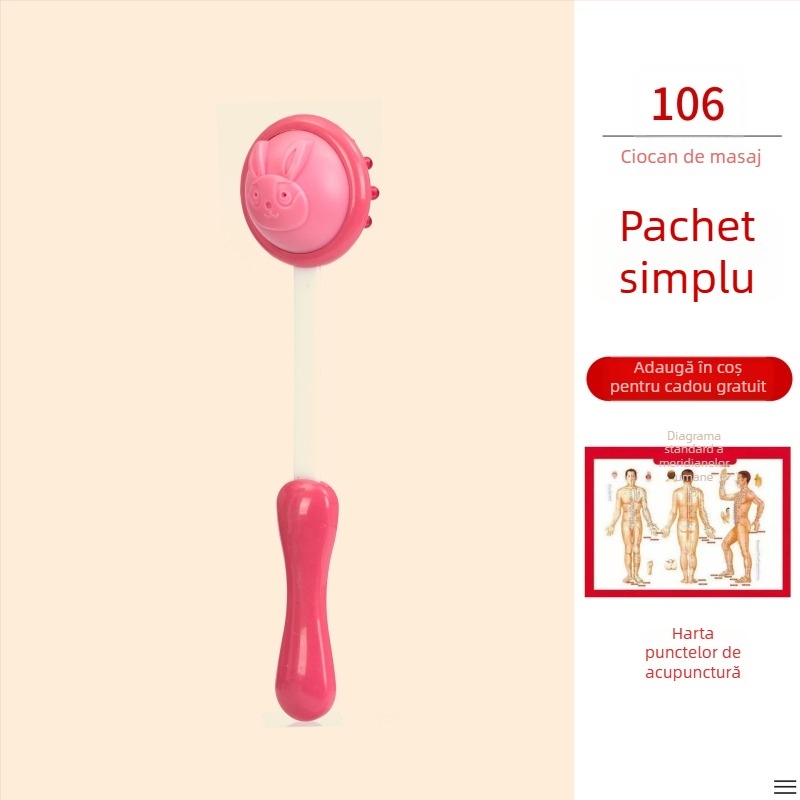 Cioc masaj manual cu două fețe pentru sănătate și fitness; corp din plastic, 210 g, design de tip familie, personalizabil