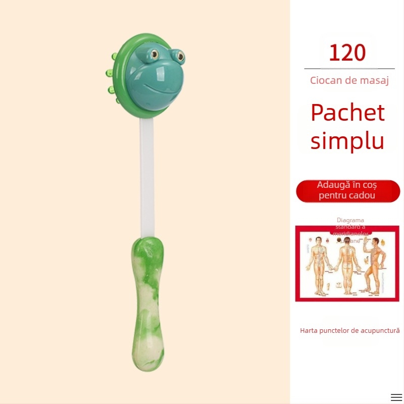 Cioc masaj manual cu două fețe pentru sănătate și fitness; corp din plastic, 210 g, design de tip familie, personalizabil