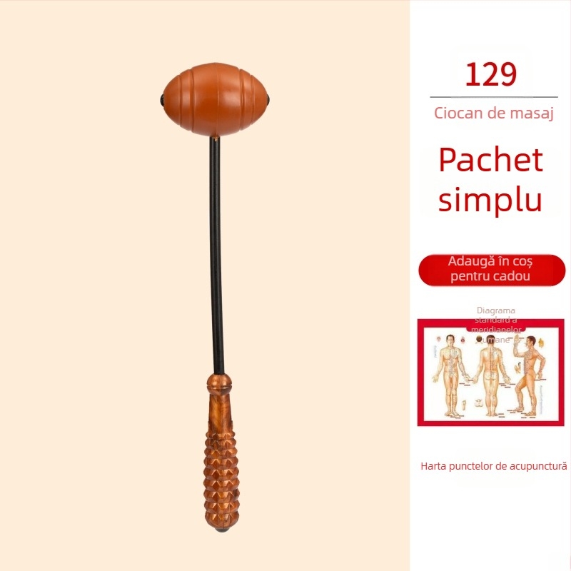 Cioc masaj manual cu două fețe pentru sănătate și fitness; corp din plastic, 210 g, design de tip familie, personalizabil