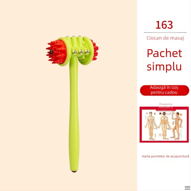 Cioc masaj manual cu două fețe pentru sănătate și fitness; corp din plastic, 210 g, design de tip familie, personalizabil