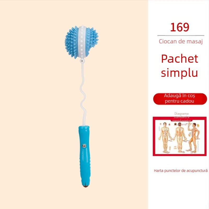 Cioc masaj manual cu două fețe pentru sănătate și fitness; corp din plastic, 210 g, design de tip familie, personalizabil