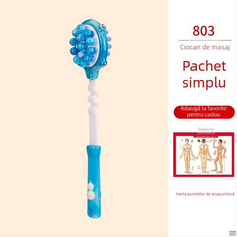 Cioc masaj manual cu două fețe pentru sănătate și fitness; corp din plastic, 210 g, design de tip familie, personalizabil