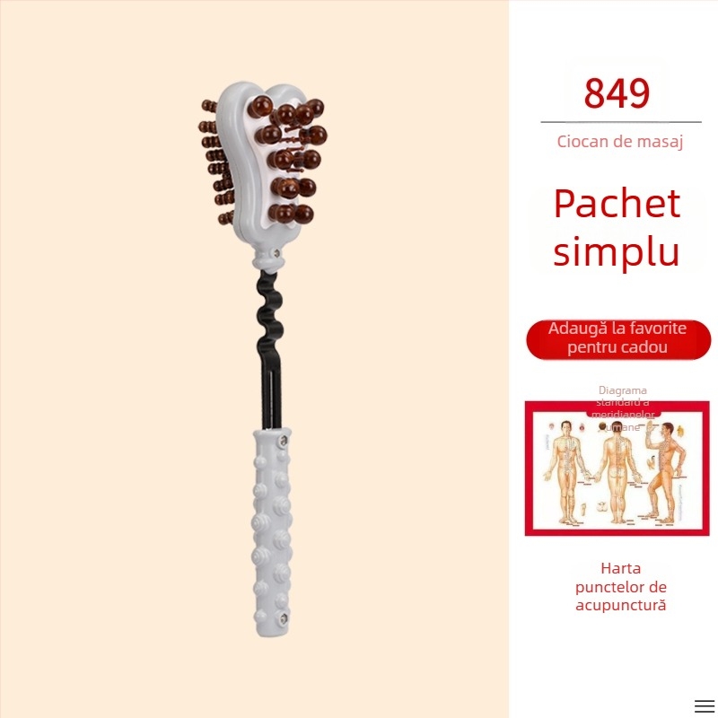 Cioc masaj manual cu două fețe pentru sănătate și fitness; corp din plastic, 210 g, design de tip familie, personalizabil