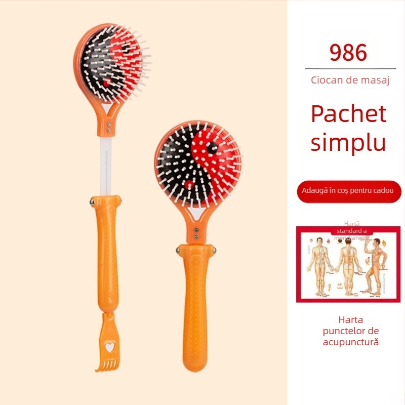 Cioc masaj manual cu două fețe pentru sănătate și fitness; corp din plastic, 210 g, design de tip familie, personalizabil