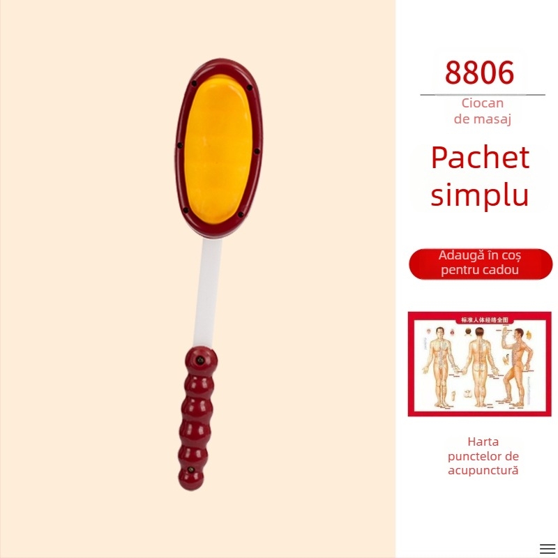 Cioc masaj manual cu două fețe pentru sănătate și fitness; corp din plastic, 210 g, design de tip familie, personalizabil