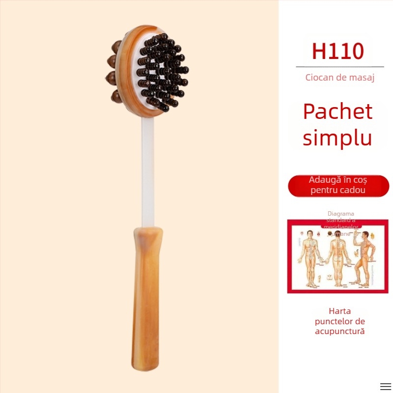 Cioc masaj manual cu două fețe pentru sănătate și fitness; corp din plastic, 210 g, design de tip familie, personalizabil