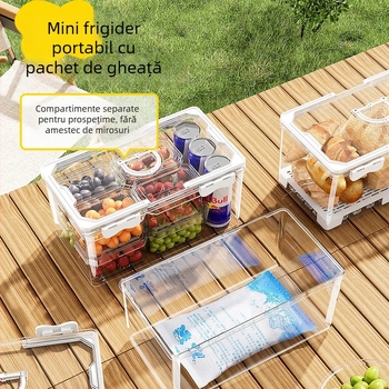 Cutie portabilă pentru alimente – depozitare și menținere a prospețimii (Material: plastic alimentar; Funcții: portabil, depozitare, menținere proaspătă)
