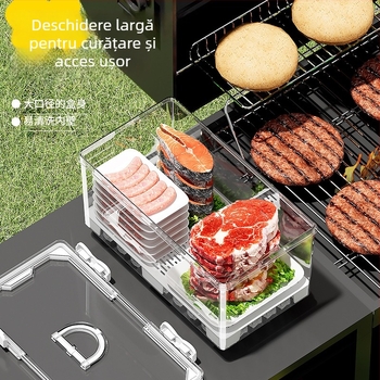 Cutie portabilă pentru alimente – depozitare și menținere a prospețimii (Material: plastic alimentar; Funcții: portabil, depozitare, menținere proaspătă)