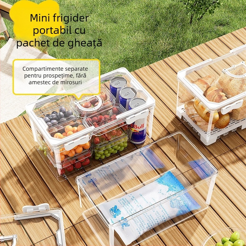 Cutie portabilă pentru alimente – depozitare și menținere a prospețimii (Material: plastic alimentar; Funcții: portabil, depozitare, menținere proaspătă)