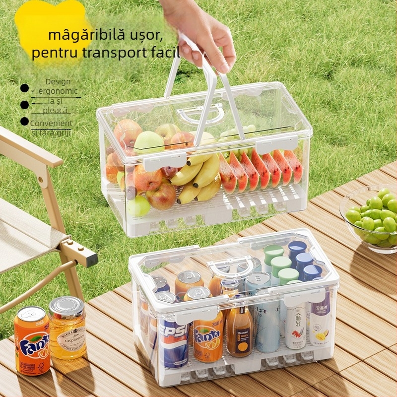 Cutie portabilă pentru alimente – depozitare și menținere a prospețimii (Material: plastic alimentar; Funcții: portabil, depozitare, menținere proaspătă)