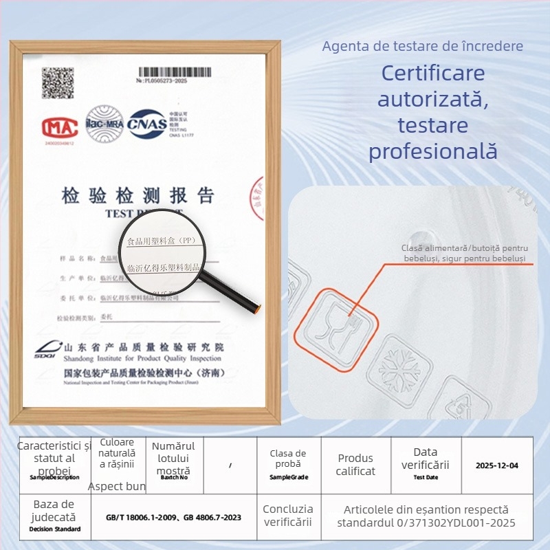 Cutie rotundă de depozitare pentru alimente, din plastic alimentar, etanșă, Yidelle