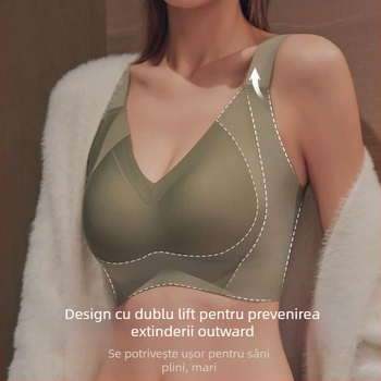 Sutien cu suport superior reglabil, anti-cadere, cupă întreagă, fără urme, confortabil