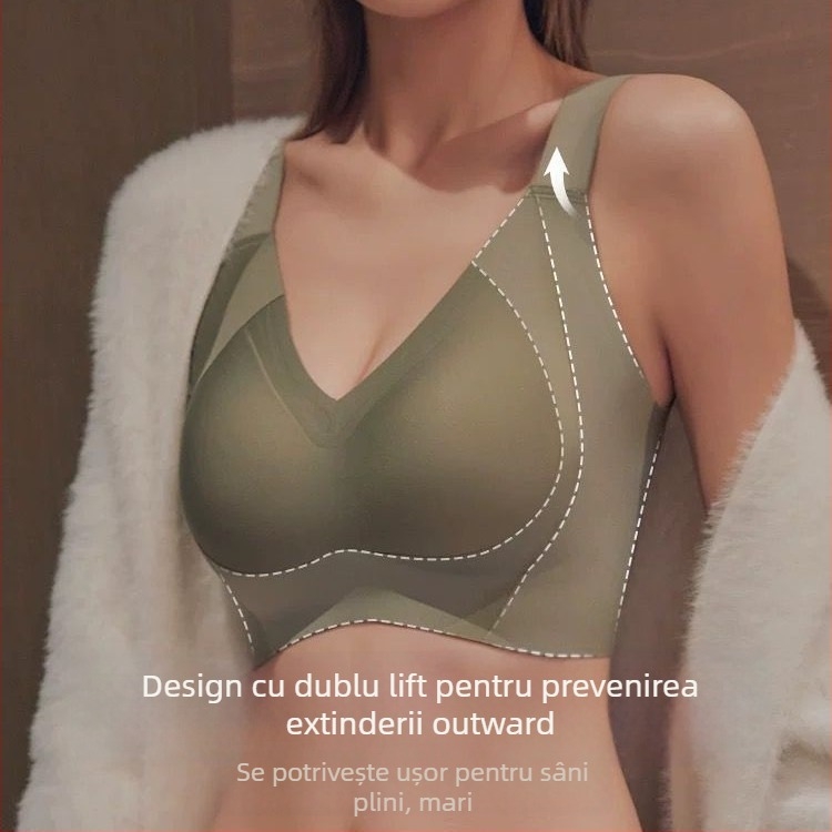 Sutien cu suport superior reglabil, anti-cadere, cupă întreagă, fără urme, confortabil