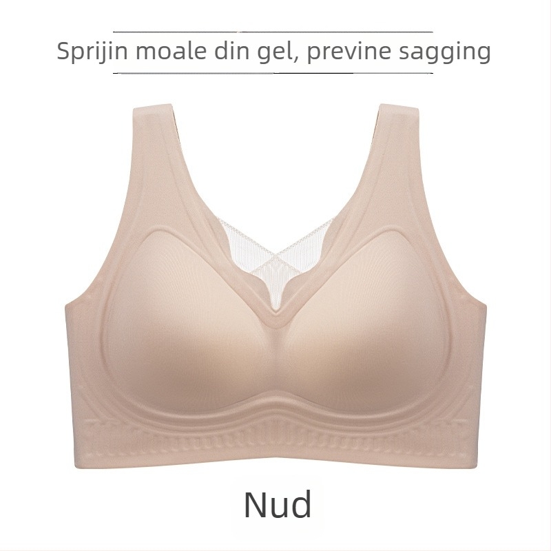 Sutien pentru femei cu cupă completă, cu burete și formă, din nylon, căptușeală nylon, bretele fixe, fără inele din oțel