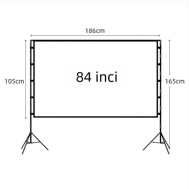 Ecran de proiecție VEIDADZ, Anti-Glare, 16:9, pe podea, detașabil, portabil