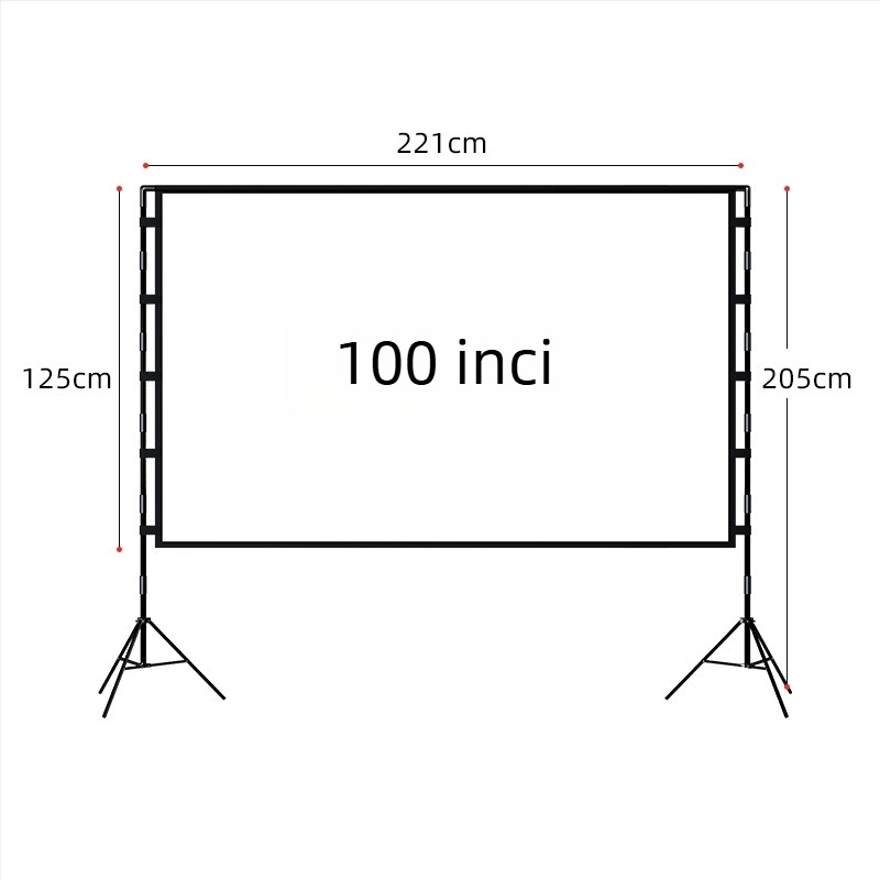 Ecran de proiecție VEIDADZ, Anti-Glare, 16:9, pe podea, detașabil, portabil