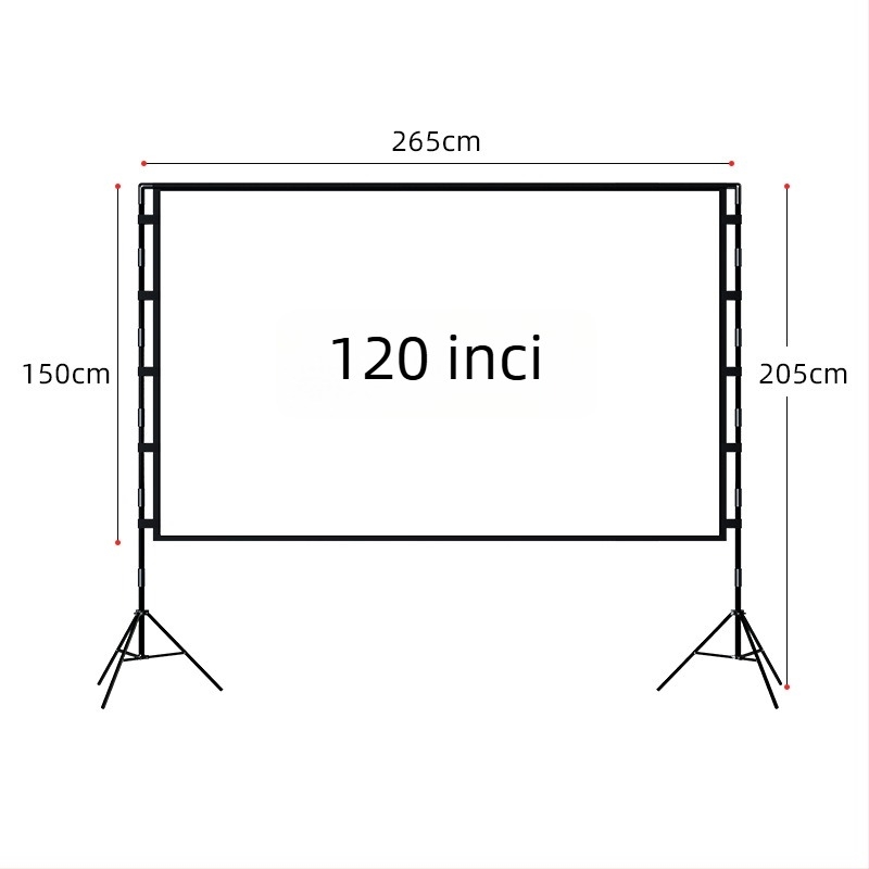 Ecran de proiecție VEIDADZ, Anti-Glare, 16:9, pe podea, detașabil, portabil