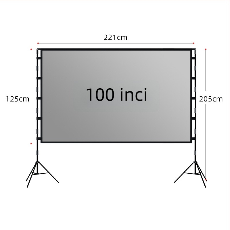 Ecran de proiecție VEIDADZ, Anti-Glare, 16:9, pe podea, detașabil, portabil