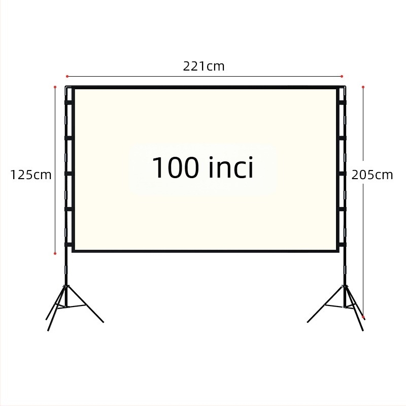 Ecran de proiecție VEIDADZ, Anti-Glare, 16:9, pe podea, detașabil, portabil