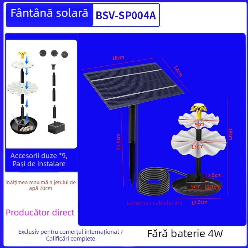 Best way fântână solară cu acționare directă pentru baie de păsări