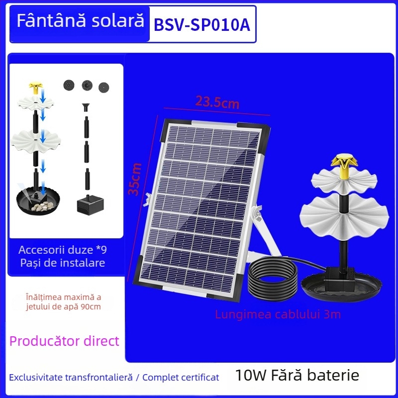 Best way fântână solară cu acționare directă pentru baie de păsări
