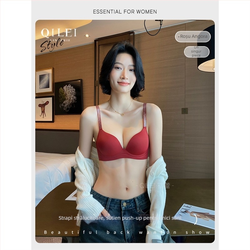 Sutien nylon, cupă 3/4, fără inel metalic, cupă turnată cu margine superioară subțire și margine inferioară mai groasă, bretele fixe dublu, închidere în spate cu trei rânduri