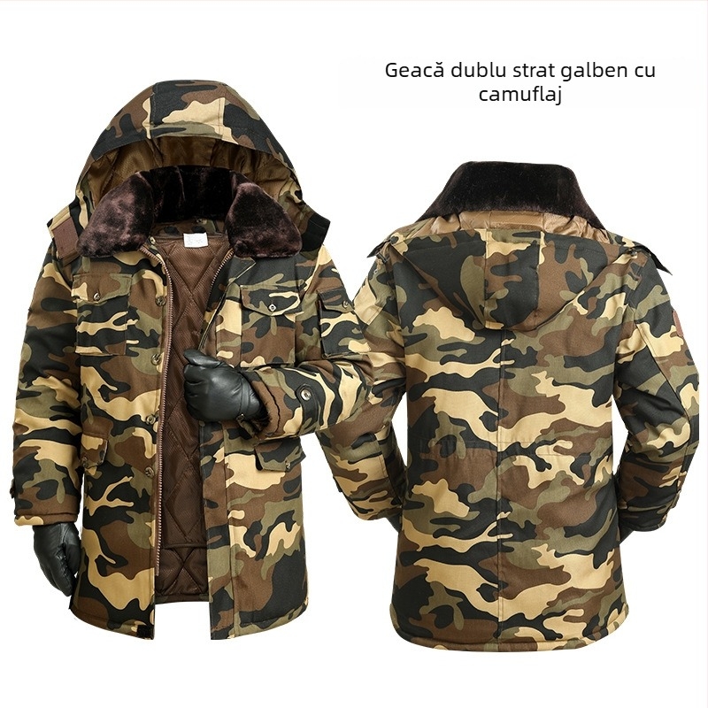 Jachetă de trening cu model camuflat (material din amestec de bumbac; respirabilă; anti-vânt; evacuare a umezelii)