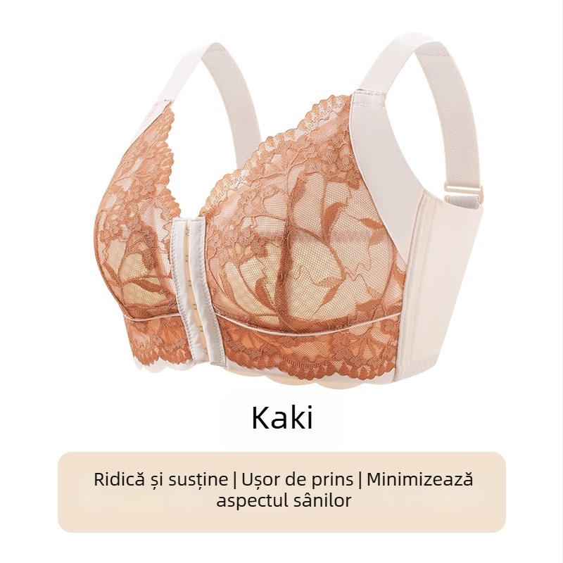 Sutien Push-Up cu închidere frontală, reglabil, ultra-subțire, cupă completă
