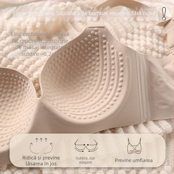 Sutien în stil corset, cupe complete, cupe subțiri din nylon, bretele fixe duble, închidere spate cu patru rânduri de cărlige.