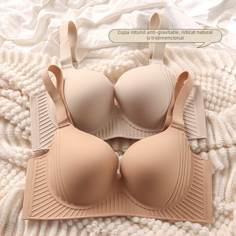 Sutien în stil corset, cupe complete, cupe subțiri din nylon, bretele fixe duble, închidere spate cu patru rânduri de cărlige.