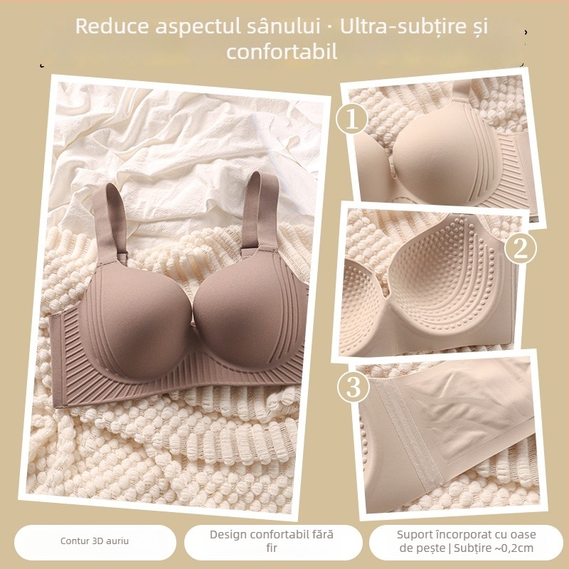 Sutien în stil corset, cupe complete, cupe subțiri din nylon, bretele fixe duble, închidere spate cu patru rânduri de cărlige.