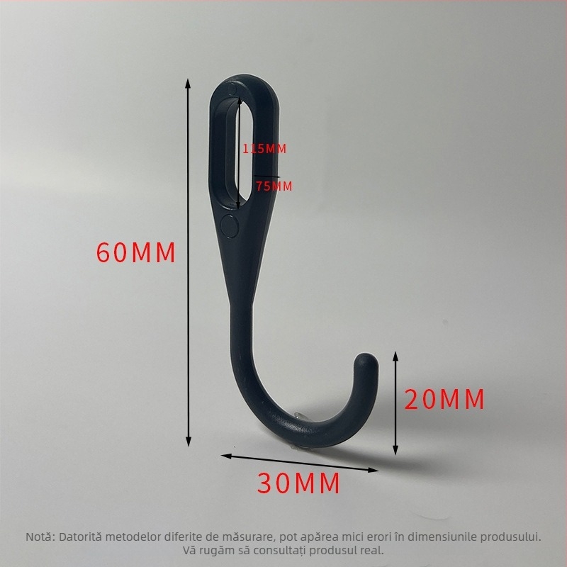 Cuier din plastic pentru bucătărie/baie/balcon — finisaj lucios, stil minimalist, montaj fără găuri. Material: plastic; Brand: Gies; Cod produs: New plastic card hook