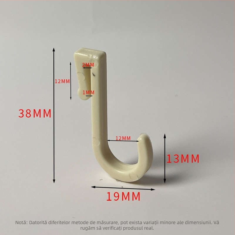 Cuier din plastic pentru bucătărie/baie/balcon — finisaj lucios, stil minimalist, montaj fără găuri. Material: plastic; Brand: Gies; Cod produs: New plastic card hook