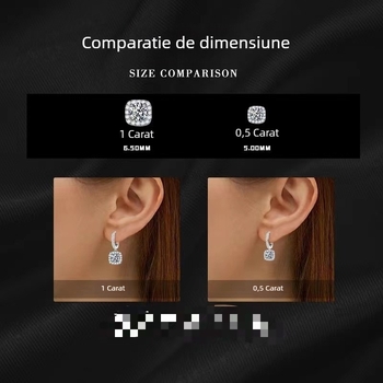 Cercei din cupru, motiv constelație, cu montură de diamante, stil fresh și drăguț