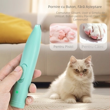 Mașină de tuns pentru animale de companie, reîncărcabilă, tăiere silențioasă a părului de pe labele câinilor și pisicilor