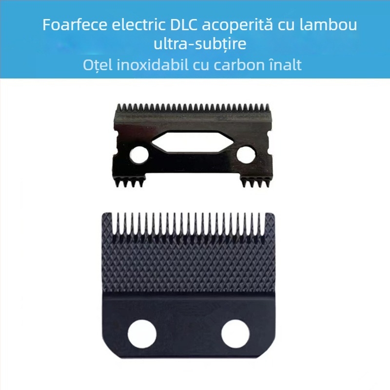 Mașină electrică de tuns păr – lamă de schimb cu acoperire DLC pentru capul de tăiere, compatibil universal, oțel inoxidabil cu conținut înalt de carbon, lamă demontabilă și lavabilă